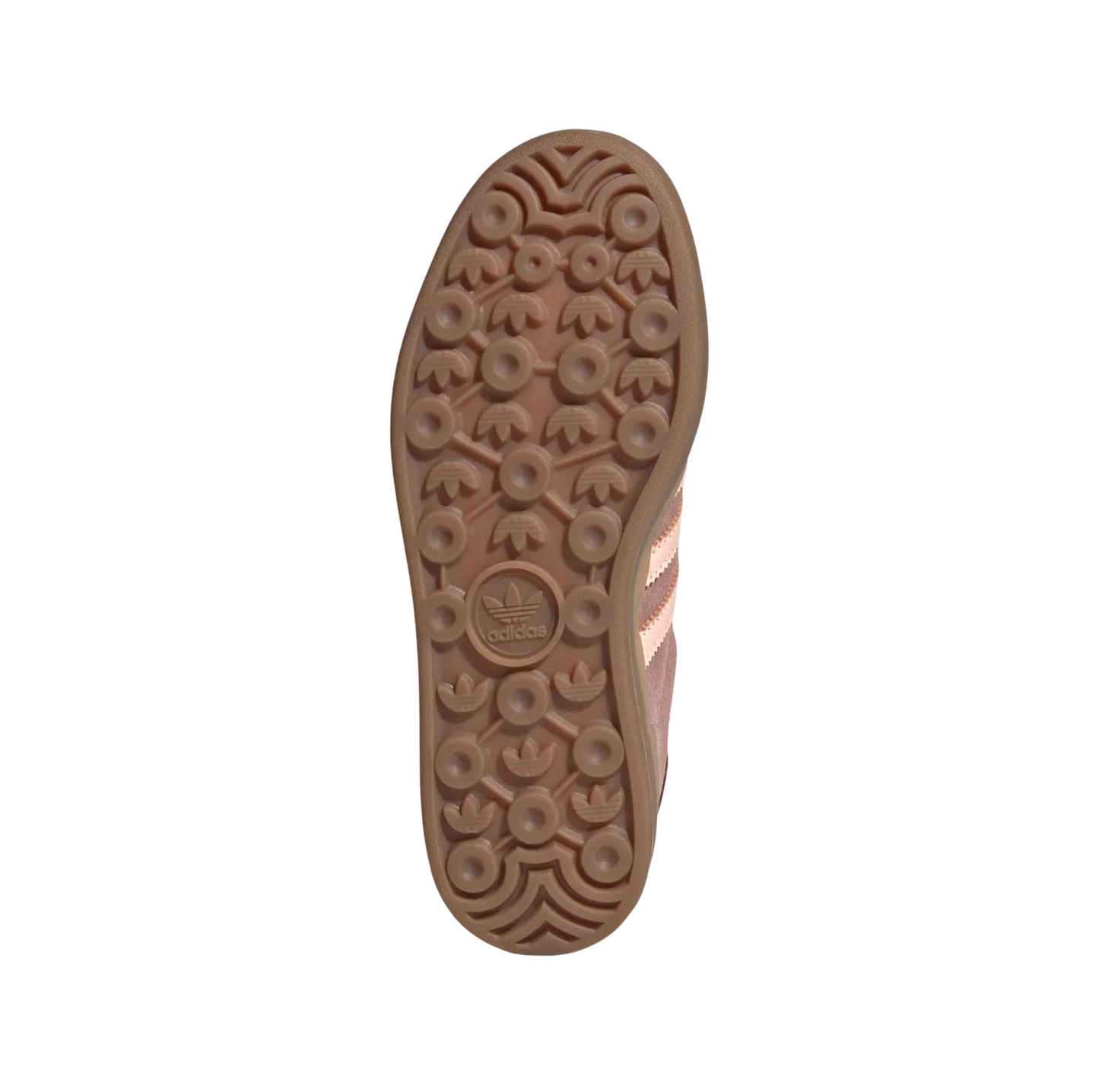 Adidas Gazelle Bold Clay – vue semelle des baskets rétro en suède avec plateforme gomme translucide
