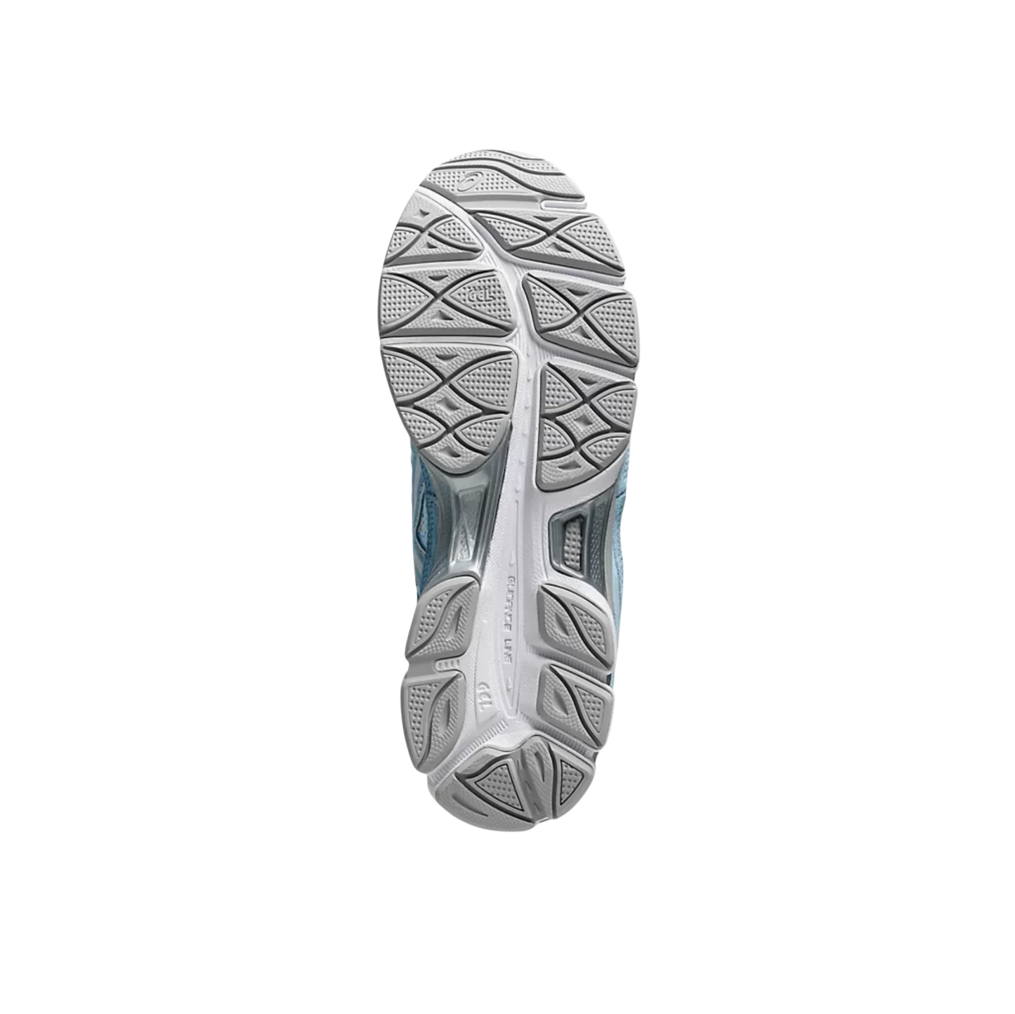 ASICS GEL NYC Arctic Sky – vue semelle des baskets rétro-tech avec semelle extérieure en gomme antidérapante